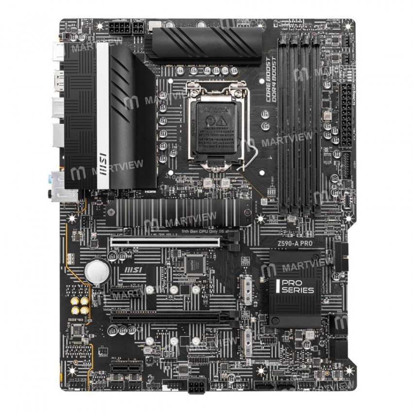 MSI Z590-A PRO Motherboard LGA 1200 DDR4 128GB Intel Z590 for Desktop Computer