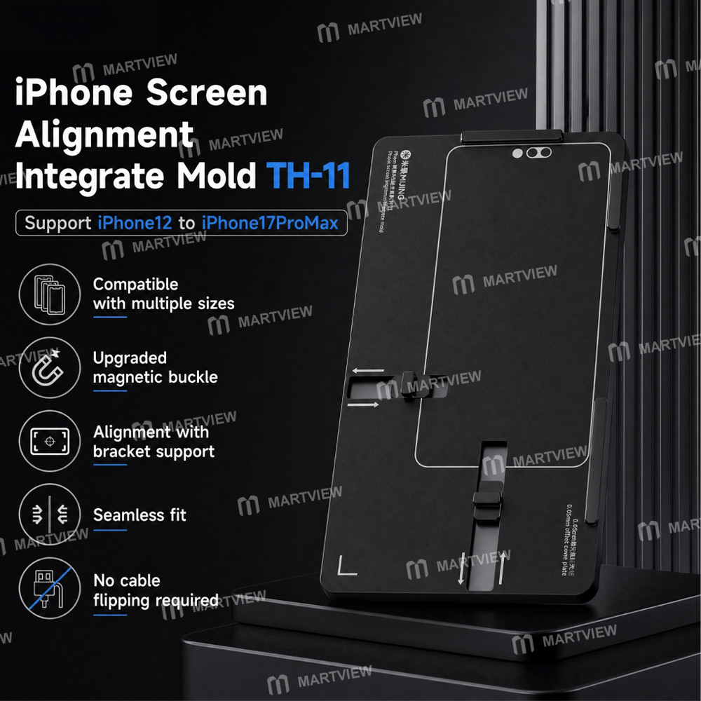 mijing th-11-universal-phone-screen-alignment-integrated-mold-for-iphone-12-to-17pro-max-2