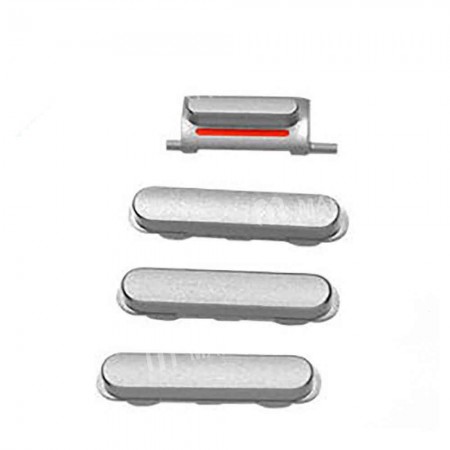 Replacement side buttons mute volume power for iPhone 6 silver