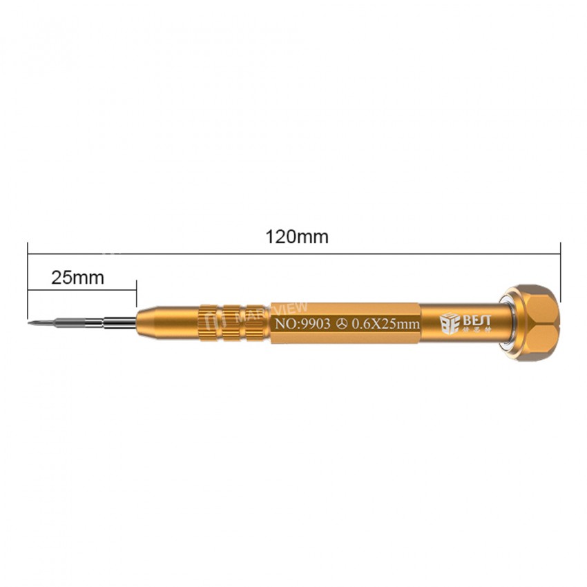 BST-9903 360 Rotation Aluminum Alloy Precision Magnetic Screwdrivers with S2 Steel Bits