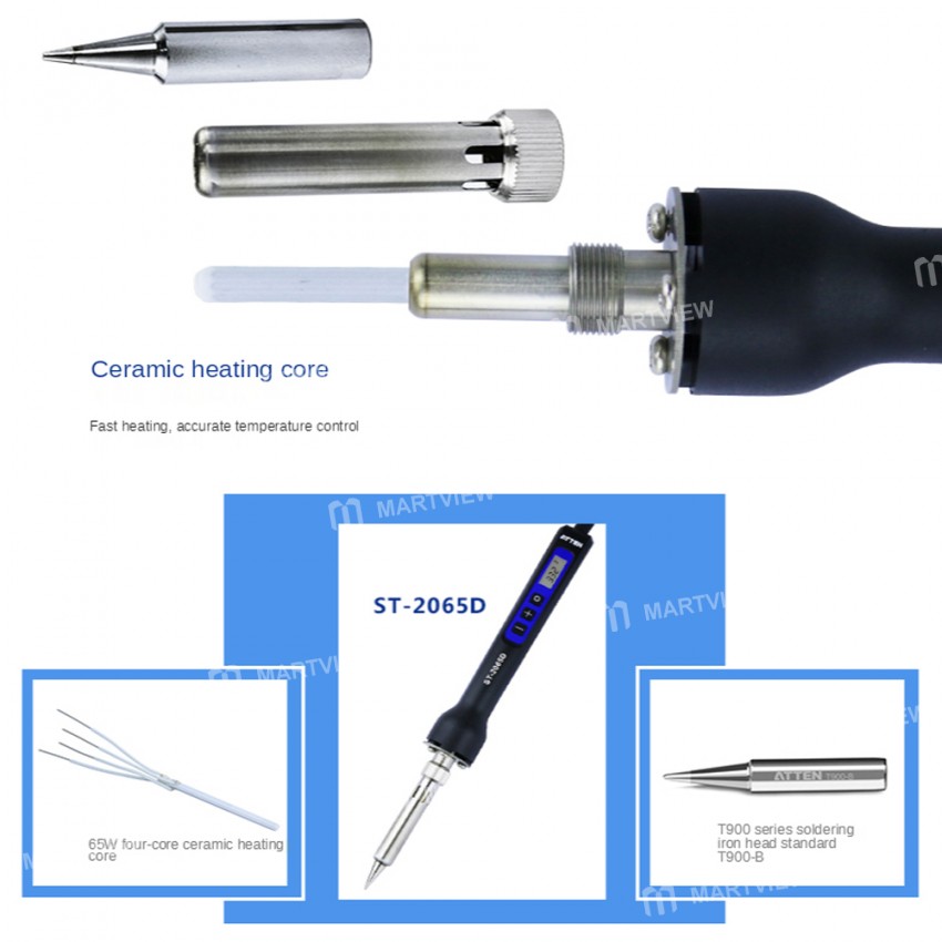 Atten ST-2065D 65W Automatic Sleep Digital Electric Soldering Iron with Digital LCD Display