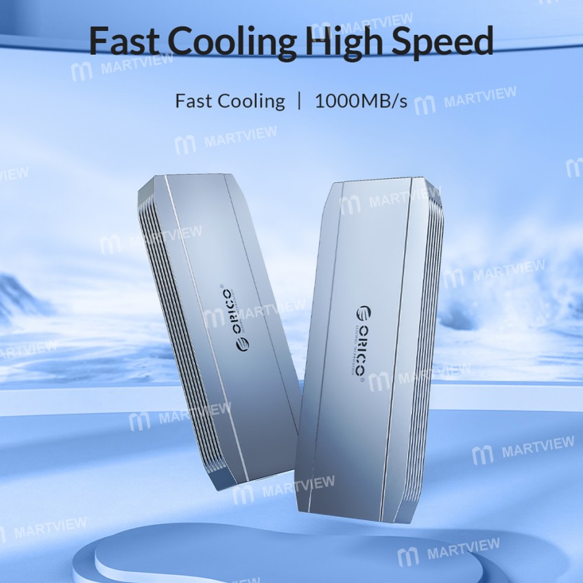 Orico DM2C3 SATA to USB M.2 SSD Aluminum Enclosure for M.2 SATA/NVMe SSD