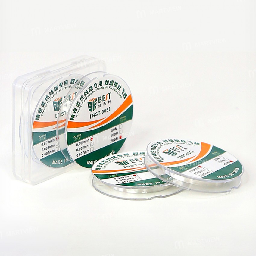 BST-065 0.009mm 200M Ultra Fine Silver Flying Line for Mobile Phone Motherboard Repair