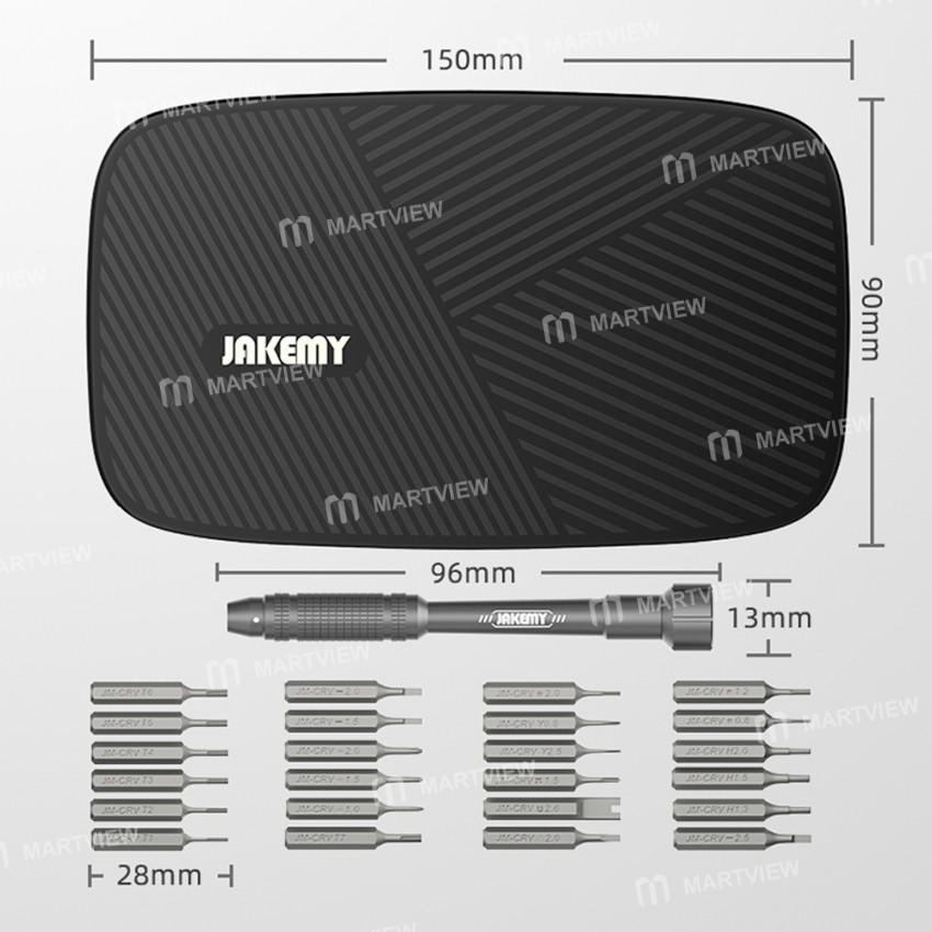 JAKEMY JM-8178 26 in 1 Precision Magnetic Screwdriver Set with CRV Bits