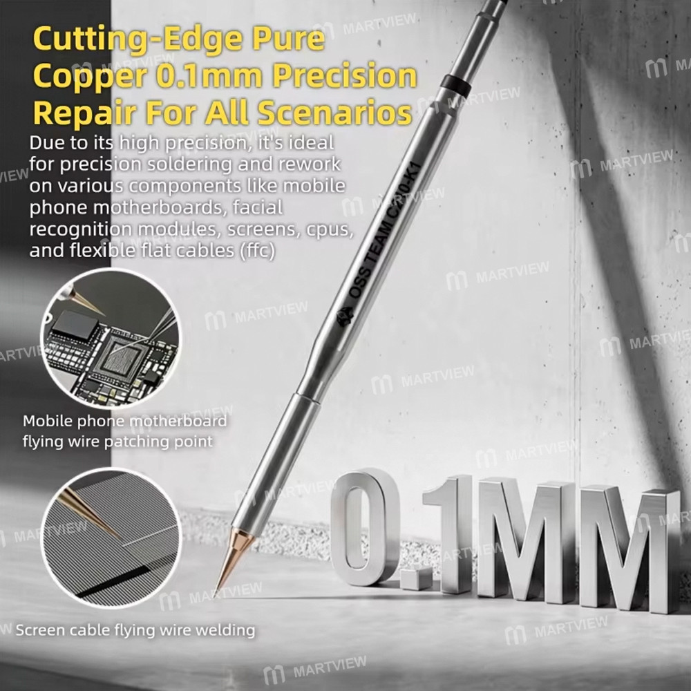 oss team-c210-k1-soldering-iron-tip-with-5pcs-ultra-sharp-needles-for-screen-motherboard-flying-wire