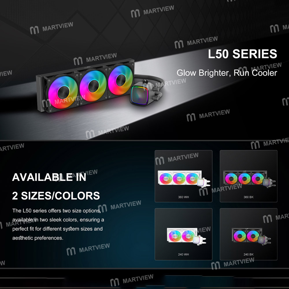 sama starlight-360l50-argb-all-in-one-cpu-liquid-cooler-supports-intel-amd-platforms-6