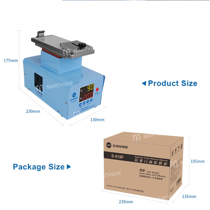 Sunshine S-918F Edge Screen Separation Glue Remover Machine