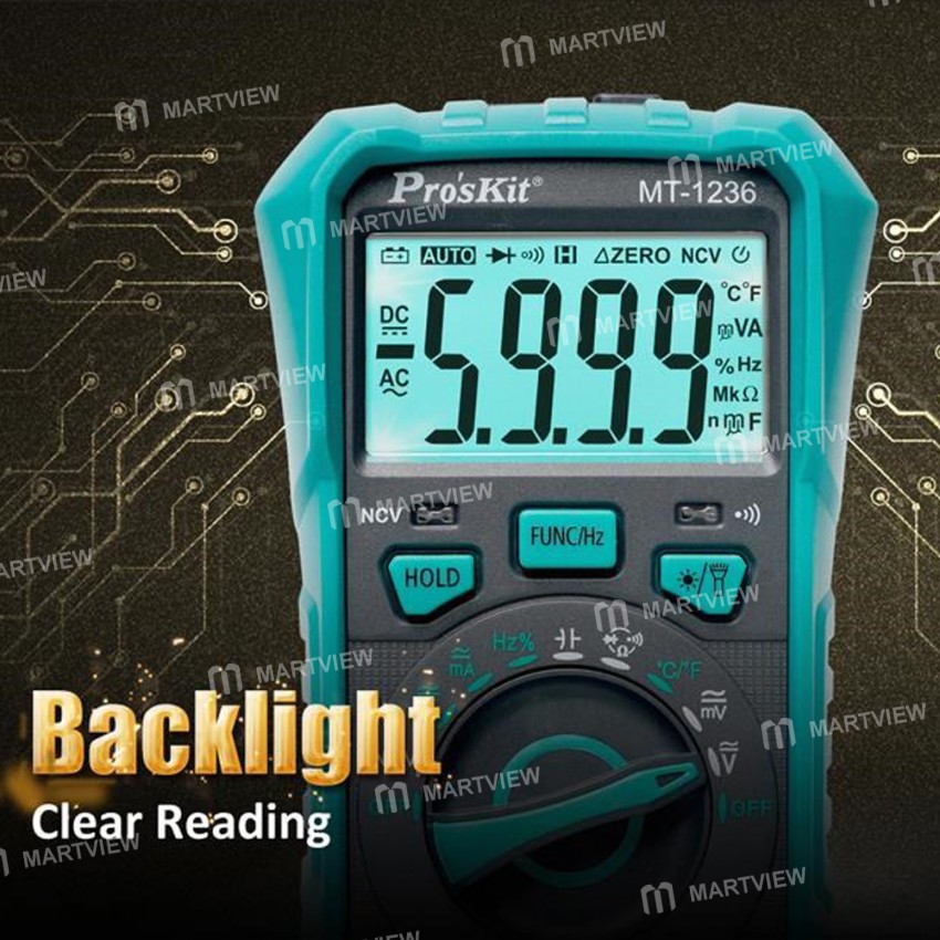 Pro'sKit MT-1236 Multi-Function 3-5 / 6 display True-RMS Digital Multimeter
