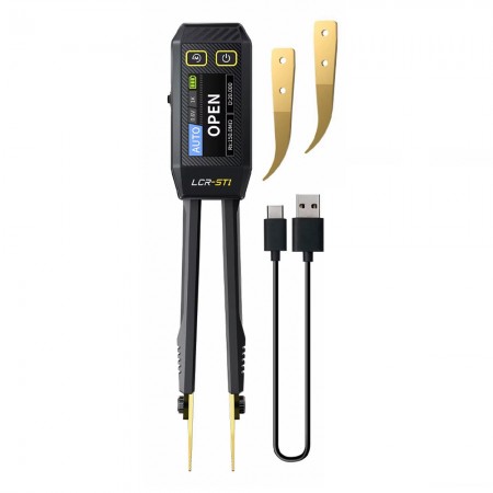 Fnirsi LCR-ST1 Handheld Digital Bridge Tweezers for Measuring Resistance Capacitance Inductance