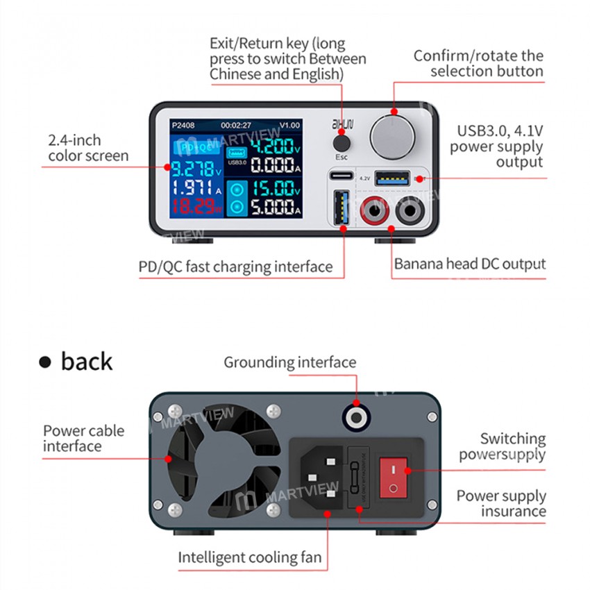 Aixun P2408 Mainboard Short Circuit Intelligent Voltage Stabilization Repair Power Supply