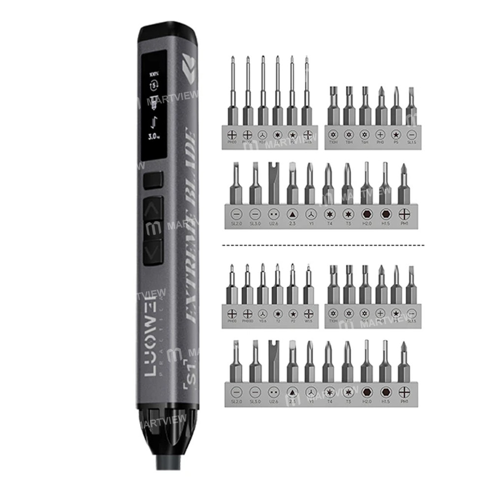 luowei lw-s1-s1pro-adjustable-torque-electric-screwdriver-with-24pcs-s2-bits-support-iphone-17-serie