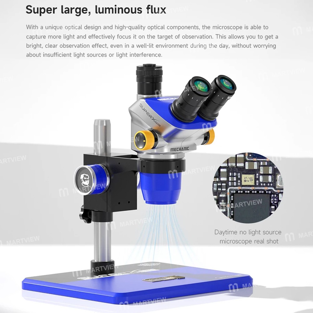 mechanic super-x-pro-b11-65x-52x-continuous-zoom-trinocular-stereo-microscope-for-pcb-repair-9