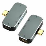 Multi-function 6-in-1 Type-C to USB3.0 Extender Hub