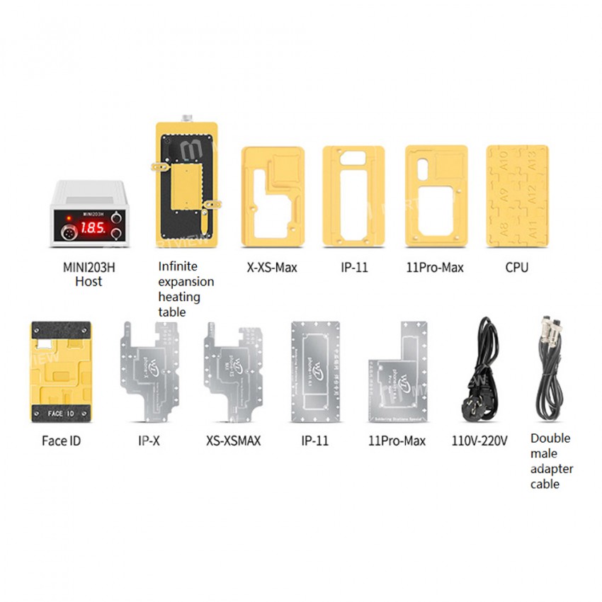 WL MINI203H Heating Station CPU Glue Removing Mainboard Layered Face ID Disassembly Heater for iPhon