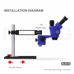 mijing mj4010-32mm-360-universal-metal-swing-arm-liftable-fixed-stand-with-slide-rails-3