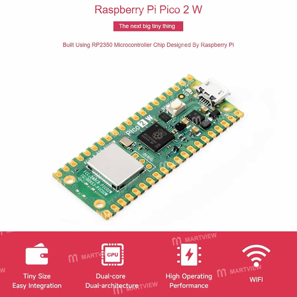 raspberry pi-pico-2w-dual-core-mini-development-board-supports-wifi-bluetooth-communication-features