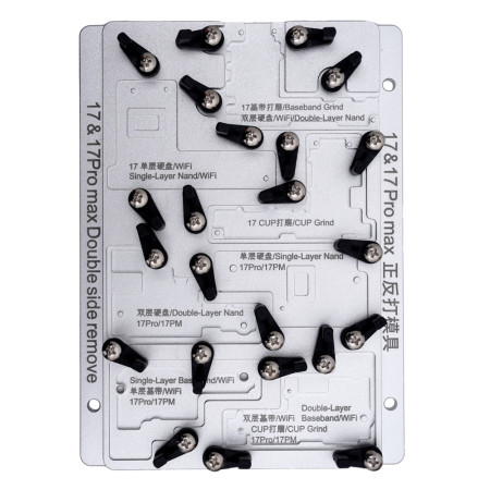 JCID EM02 / EM03 Dedicated Grinding Mold for iPhone 17 Series CPU / Baseband / Hard Drive Grinding (without 17Air)