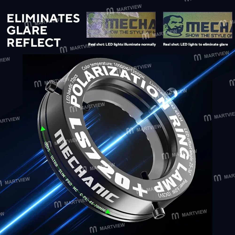 mechanic ls720-plus-72-led-dual-polarization-adjustable-microscope-ring-light-for-most-microscope-4