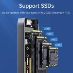 Orico DM2C3 SATA to USB M.2 SSD Aluminum Enclosure for M.2 SATA/NVMe SSD