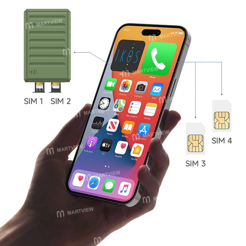 ikos k7-dual-sim-dual-standby-sim-adapter-with-bluetooth-wifi-function-for-all-iphone-9