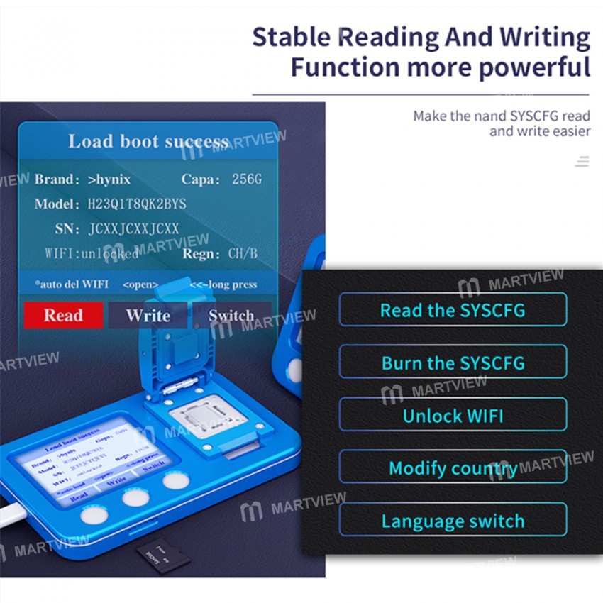 JC P7S NAND Programmer for iPhone 6 6Plus 7 7Plus iPad5 iPad 6 iPad7 iPad Pro all NAND BGA 70