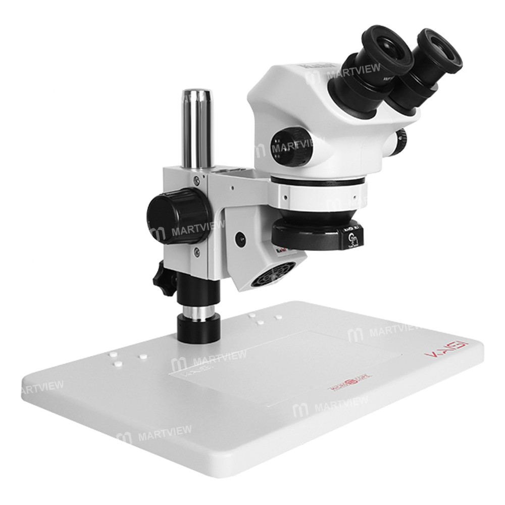 kaisi 7050pro-7-50x-synchronous-zoom-binocular-stereo-microscope-with-big-base-fume-extractor-5