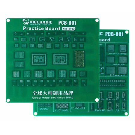 Mechanic PCB-001 BGA Chip & Connector Socket Stencil Practice Board Support iPhone 17 Series