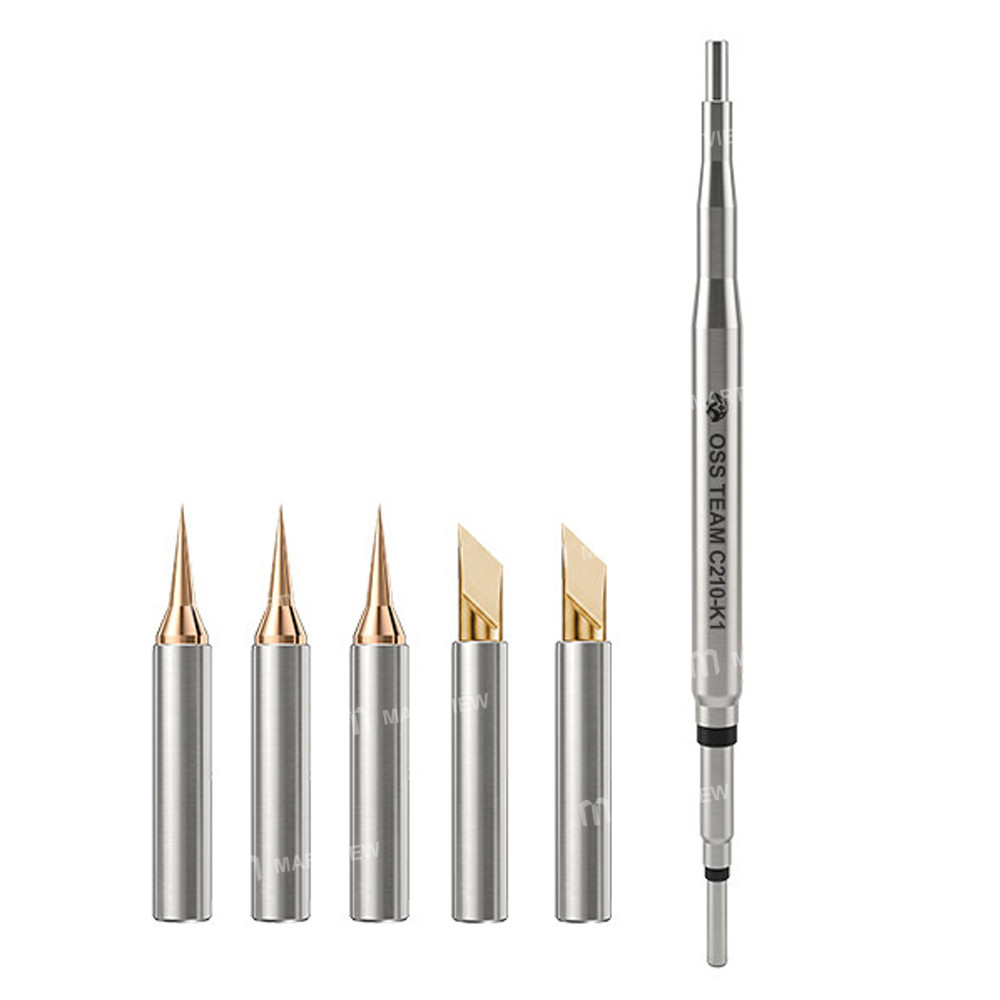 oss team-c210-k1-soldering-iron-tip-with-5pcs-ultra-sharp-needles-for-screen-motherboard-flying-wire