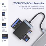 Orico CL4T 4-in-1 Universal USB/Type-C Card Reader for SD/TF/CF/MS Memory Smart Card