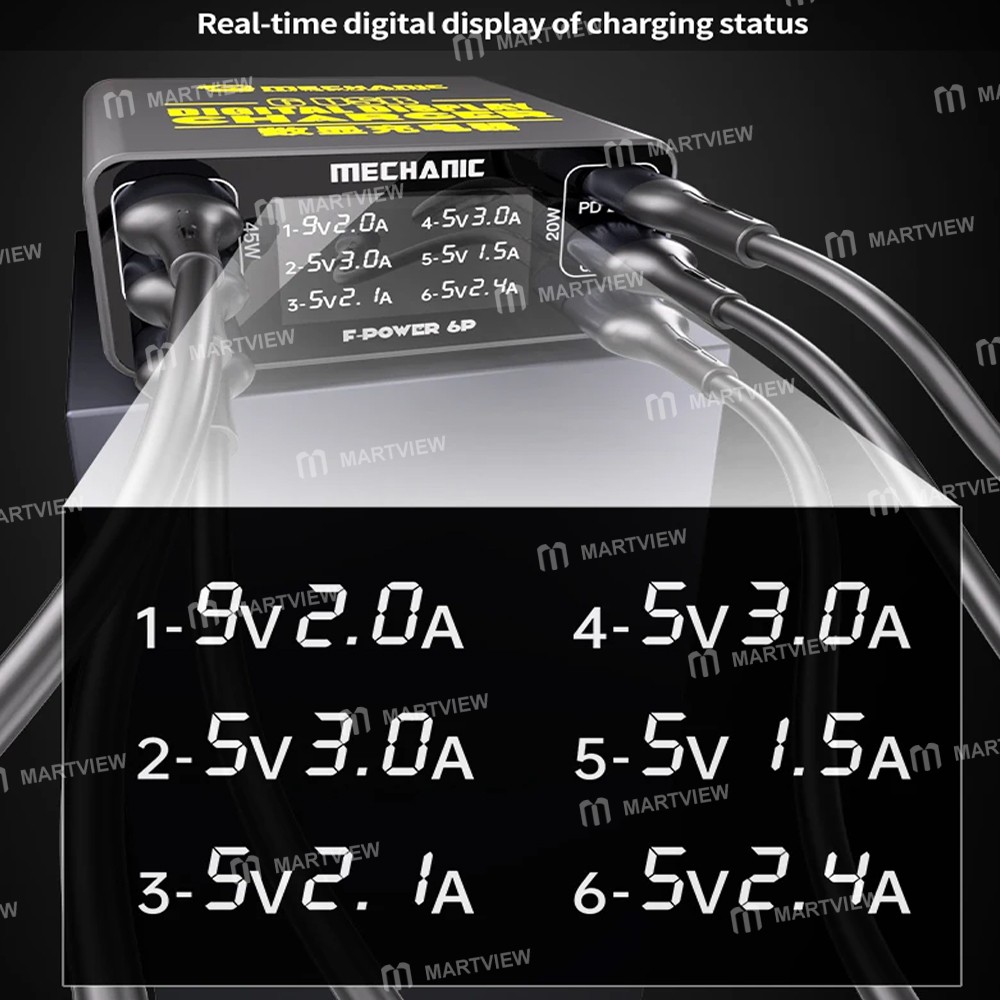 mechanic f-power-6-6-ports-usb-qc30-40w-smart-lcd-display-charging-station-6
