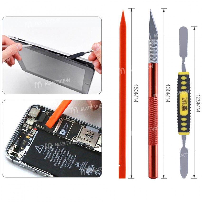 BEST-115 14-in-1 Multi-purpose Opening Mobile Phone Screen Repair Hand Tool Set