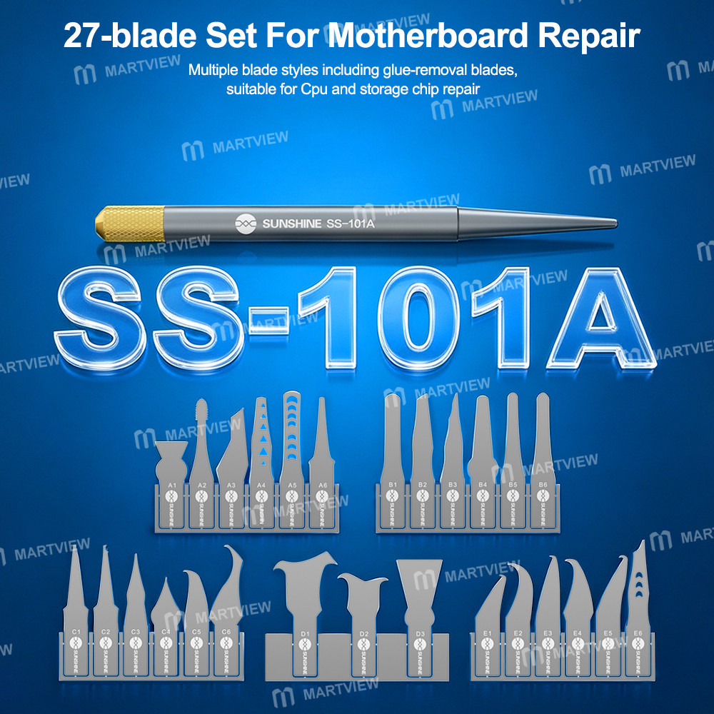 sunshine ss-101a-bga-ic-chip-cpu-glue-remove-repair-with-27-blades-6