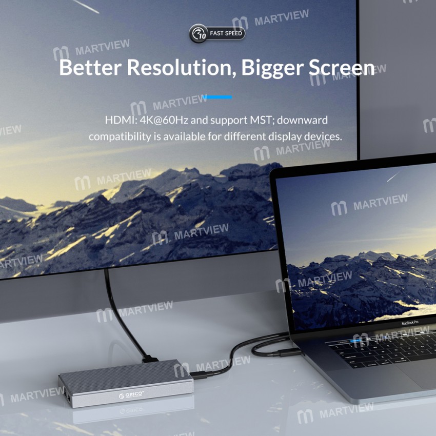 Orico CDH-9N 9-in-1 Type-C Multifunctional Docking Station with External M.2 NVMe SSD Enclosure