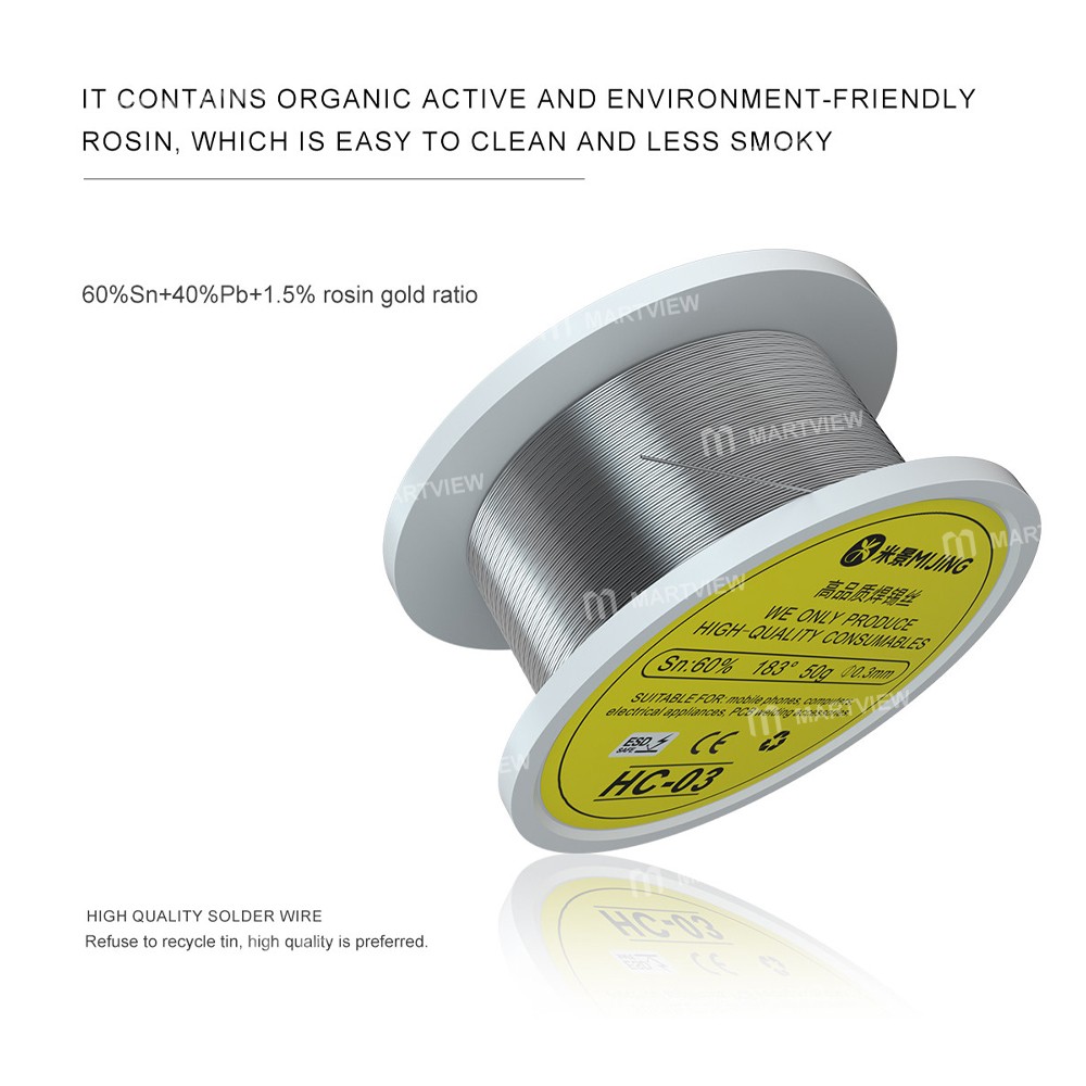 mijing hc-03-hc-05-hc-08-50g-183c-high-purity-residue-free-soldering-tin-wire-5