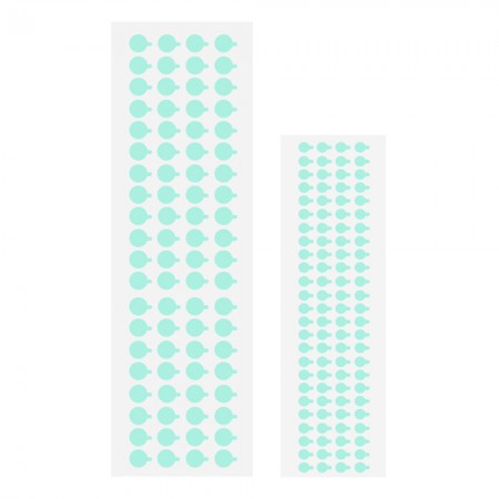 Relife 7mm / 12mm Phone Camera All-round Green Dust Proof Protective Sticker - 100Pcs