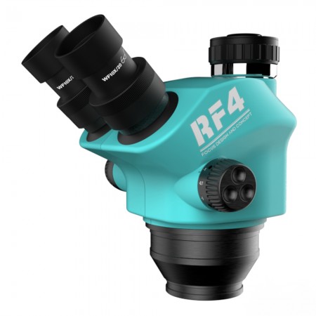 RF4 RF7050 7-50X Synchronous Zoom Trinocular Stereo Microscope Head