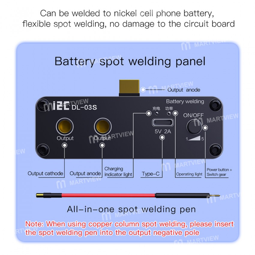 i2C DL-03S Failure Detection Short Circuit Repair Spot Welder for Lithium Battery