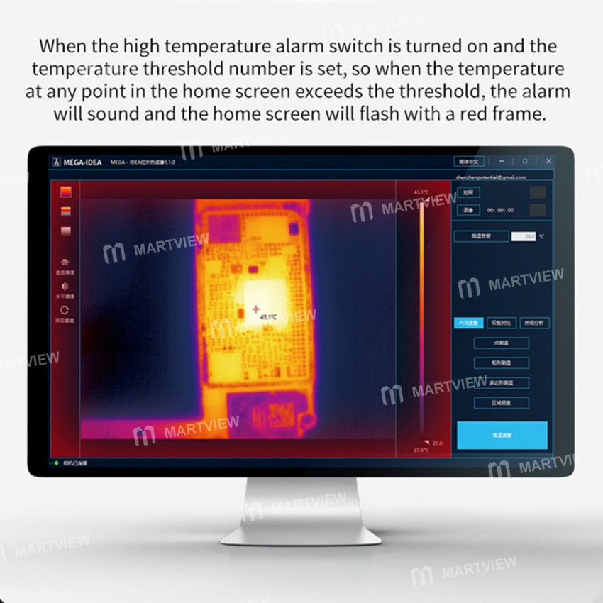 MEGA-IDEA Super IR Cam 2S 3D Infrared Thermal Imaging Analyzing Camera for PCB Short Circuit Diagnos