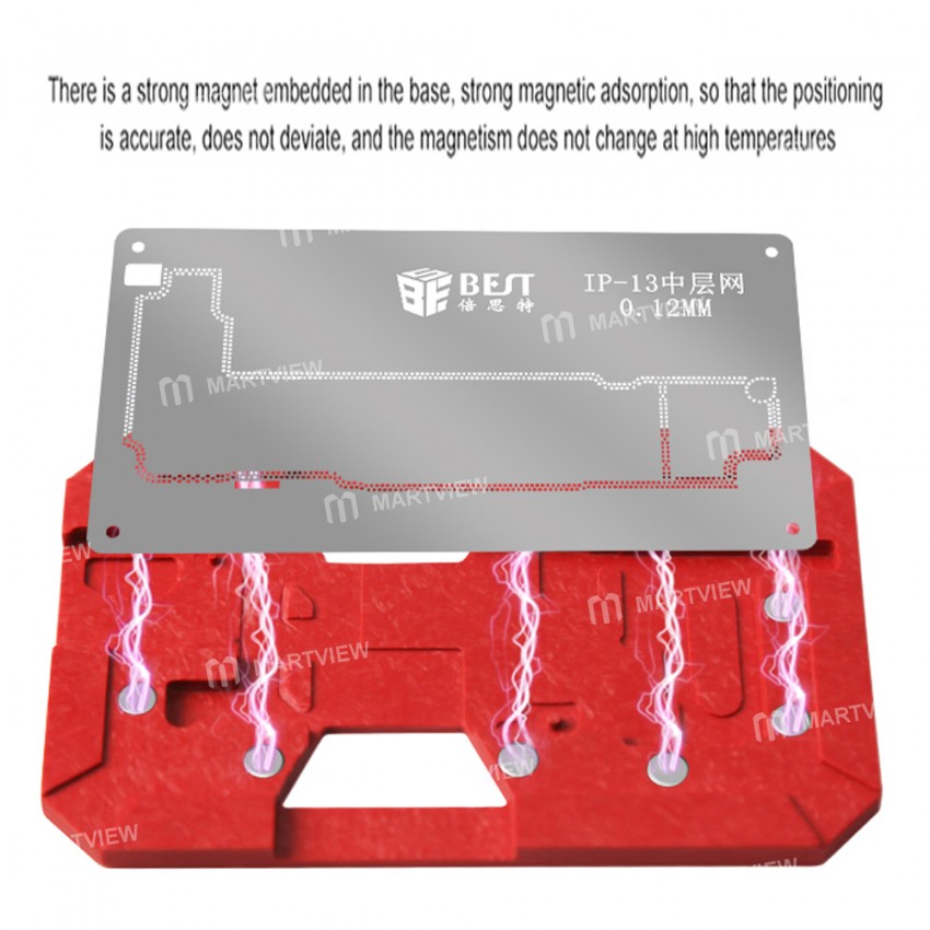BST IP13 4-in-1 Middle Layer Planting Tin Template Platform for iPhone 13 Series