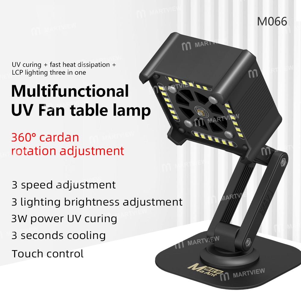 maant m066-3w-multi-function-rechargeable-uv-curing-cooling-fan-3