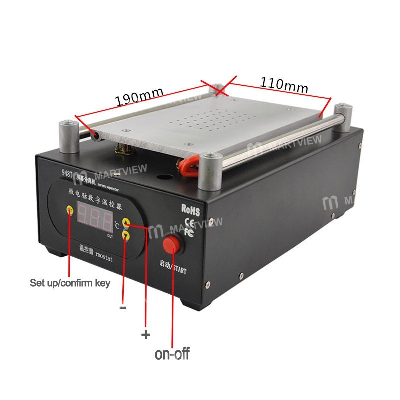 UYUE 948T LCD Screen Separator Machine Built-in Vacuum Pump Max 7 inch 110V/220V