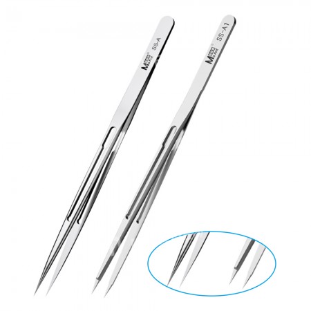 MaAnt SS-A SS-A1 Non-Magnetic Stainless Steel Precision Hand Polish Tweezer