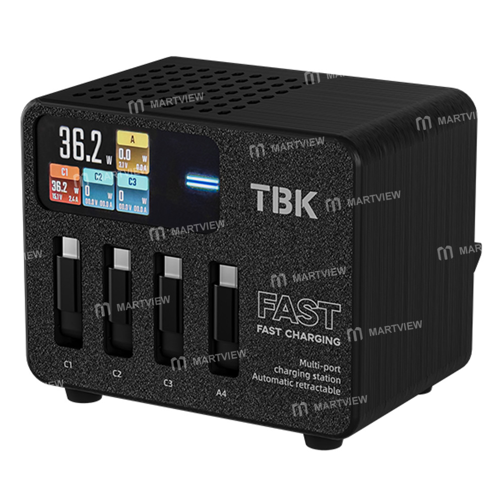 tbk 120w-multi-port-retractable-fast-charging-station-supports-up-to-iphone-40w-android-66w-1
