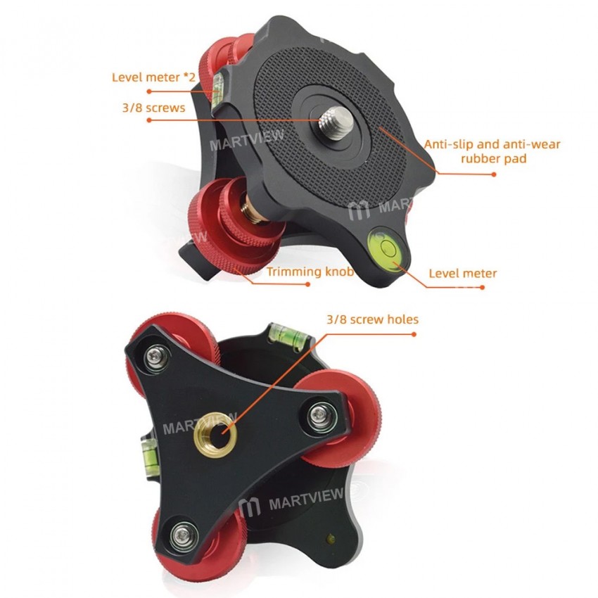 aluminum alloy-tripod-leveling-base-adjustable-tripod-head-5