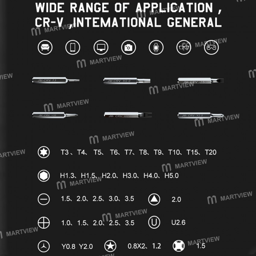JAKEMY JM-8152 44-in-1 Multifunctional Screwdriver Tool Set with Accessory Storage Box