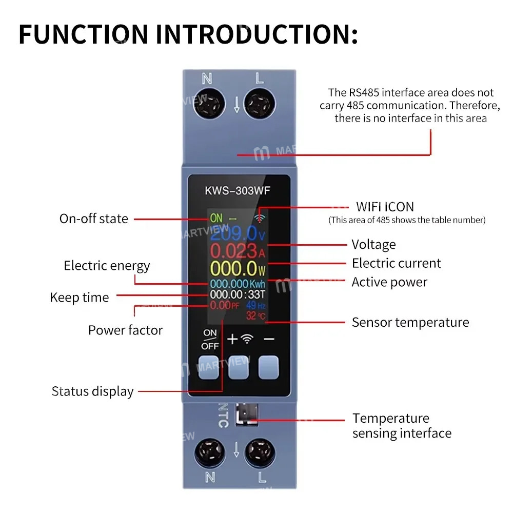 kws 303-series-multifunctional-rail-mounted-voltage-current-meter-with-power-off-protection--wifi-fu