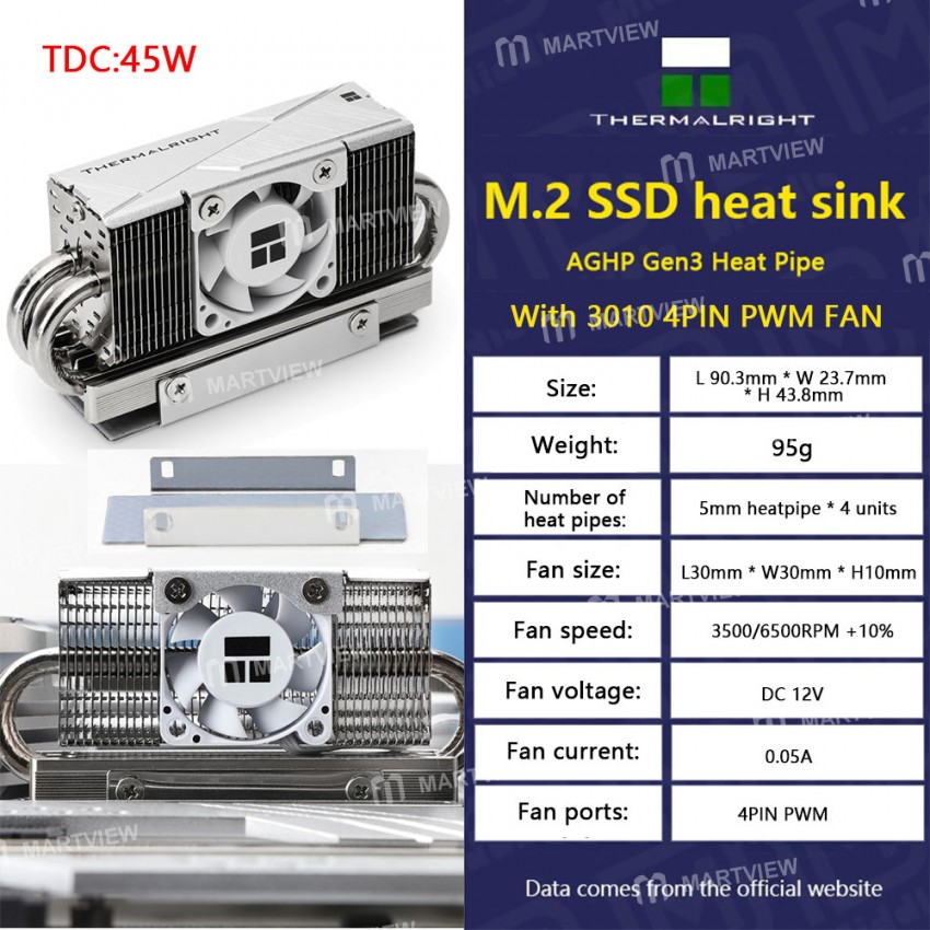 thermalright hr-10-2280-pro-4-heat-pipes-m2-solid-state-drive-radiator-with-pwm-fan-2