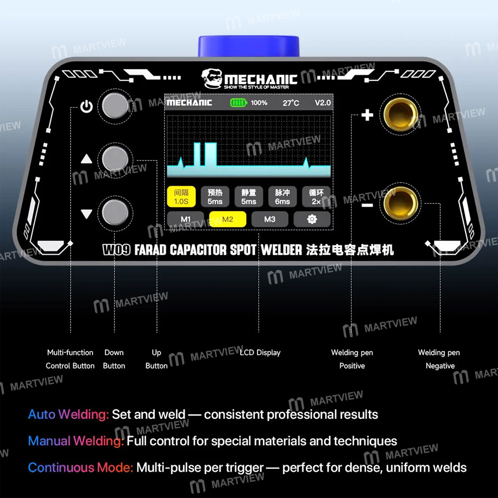 mechanic w09-1100a-handheld-miniature-faraday-capacitor-spot-welder-6