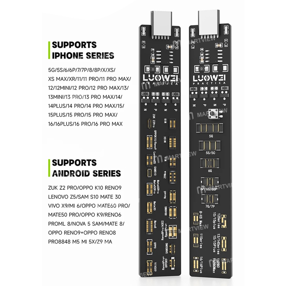 luowei lw-b01-lw-b02-battery-activation-small-board-for-iphone-5-to-16pro-max-android-6