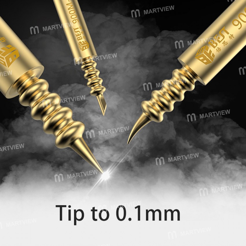 BEST 900M-T-JP Series Pagoda Type Oxygen-free Copper Solder Iron Tips for 936 Soldering Station - 3P